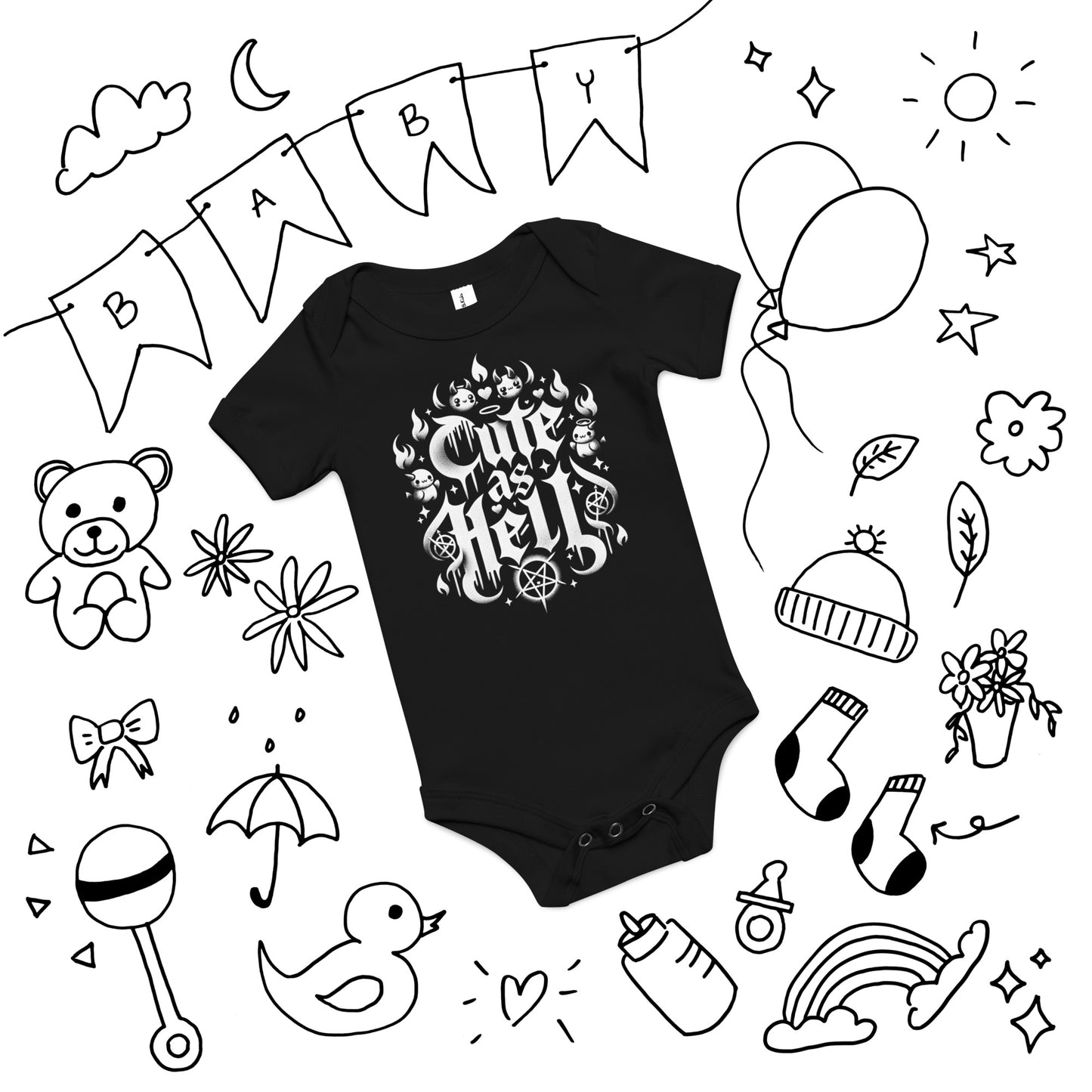 CUTE AS HELL Baby One Piece
